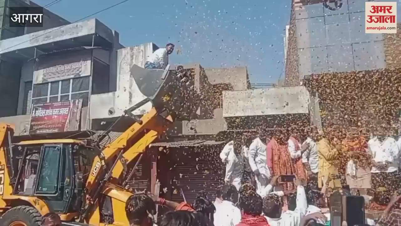 VIDEO : BJP District President received a warm welcome in Agra