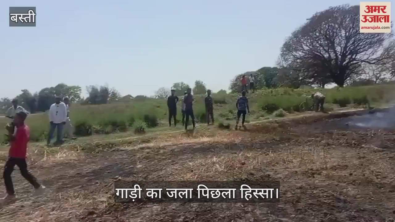 VIDEO : The vehicle went to the colony to extinguish the fire, got trapped in the flames and started burning