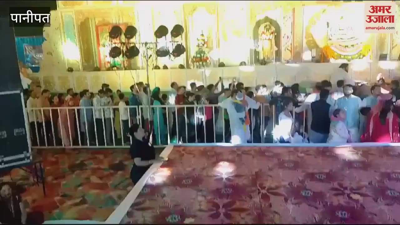 VIDEO : Devotees danced in the seventh Shyam Vandana Mahotsav in the ancient Devi temple of Panipat