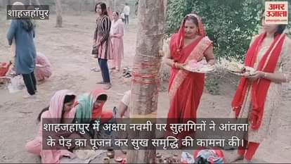 VIDEO : अक्षय नवमी पर शाहजहांपुर में सुहागिनों ने आंवला पेड़ का किया पूजन
