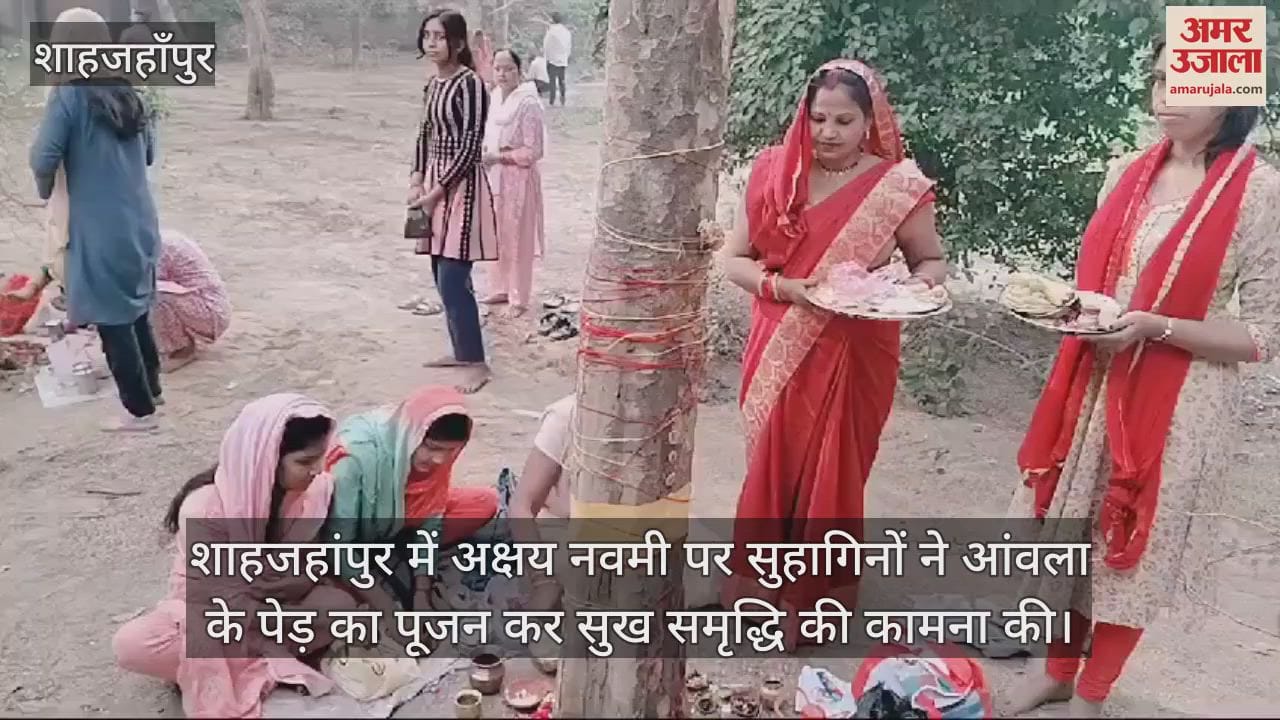 VIDEO : अक्षय नवमी पर शाहजहांपुर में सुहागिनों ने आंवला पेड़ का किया पूजन