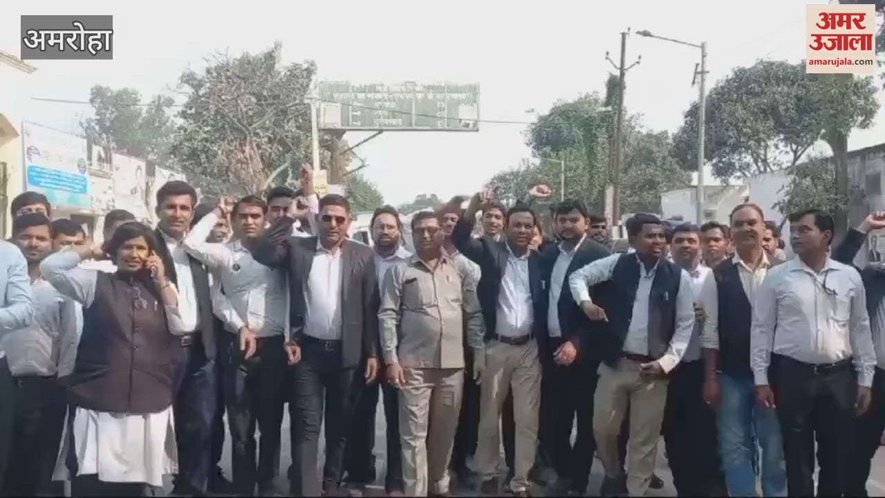 VIDEO : Lawyers protest in Amroha over Ghaziabad case, demand action against policemen