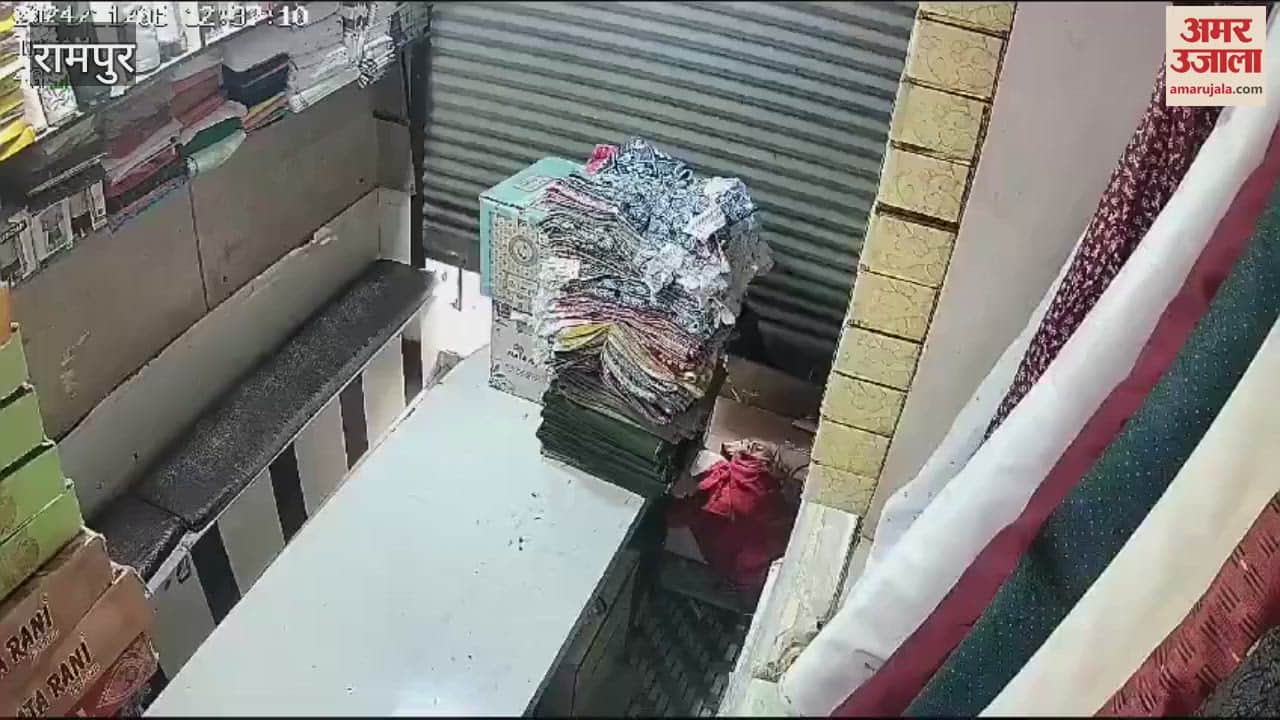 VIDEO : masked girl lifted the shutter of a shop and stole cash, video went viral