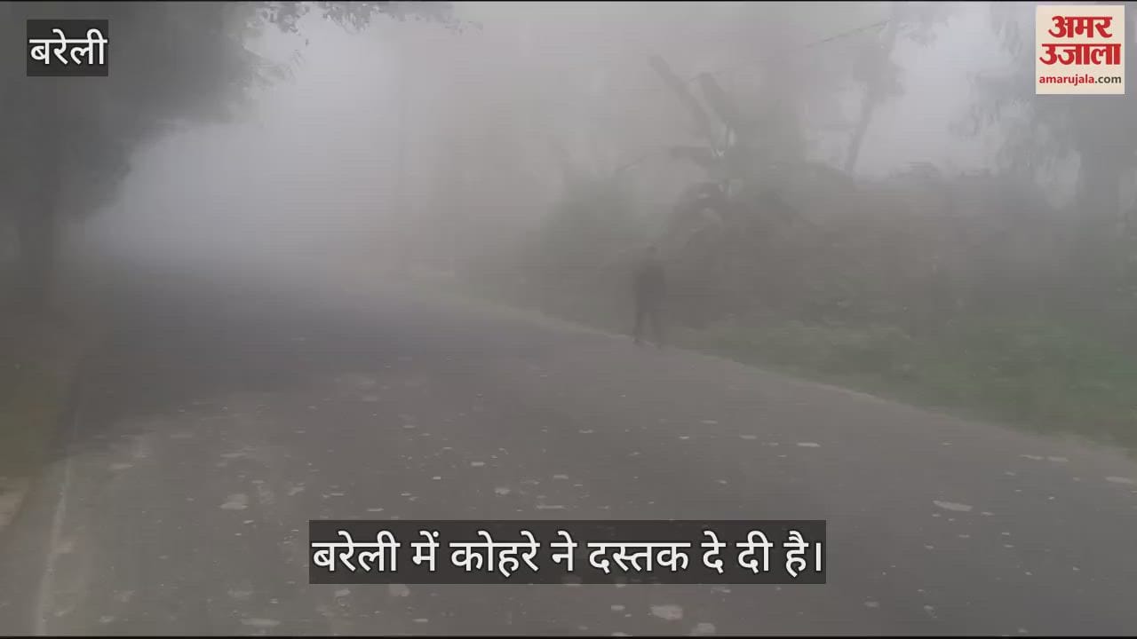 VIDEO : बरेली में शहर से लेकर देहात तक छाया रहा घना कोहरा, धीमी हुई वाहनों की रफ्तार