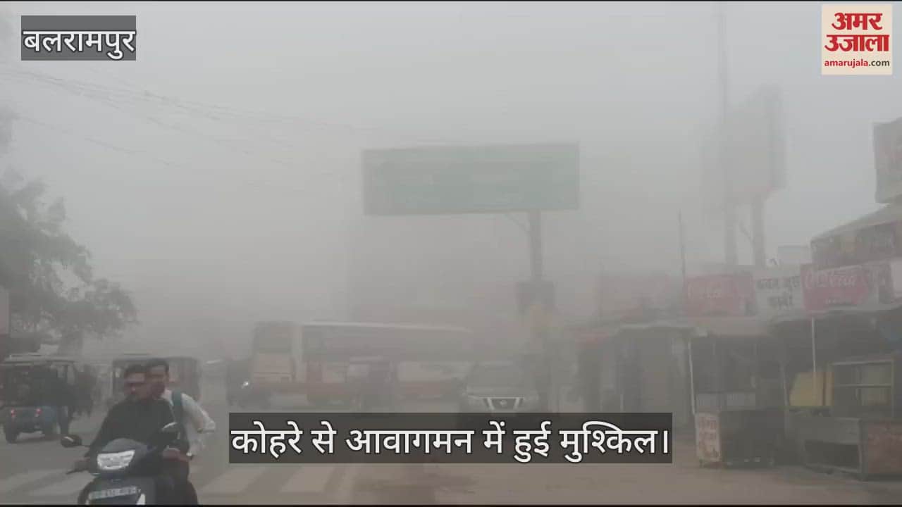VIDEO : बलरामपुर में कोहरे का कहर, आवागमन में लोगों को हुई मुश्किल