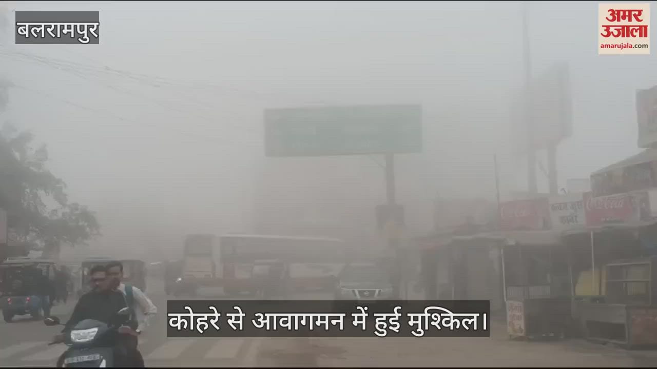 VIDEO : बलरामपुर में कोहरे का कहर, आवागमन में लोगों को हुई मुश्किल