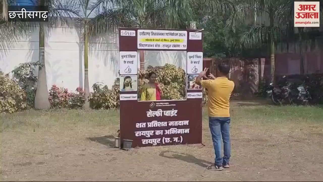 VIDEO : Raipur South Assembly by-election voters seen taking selfies