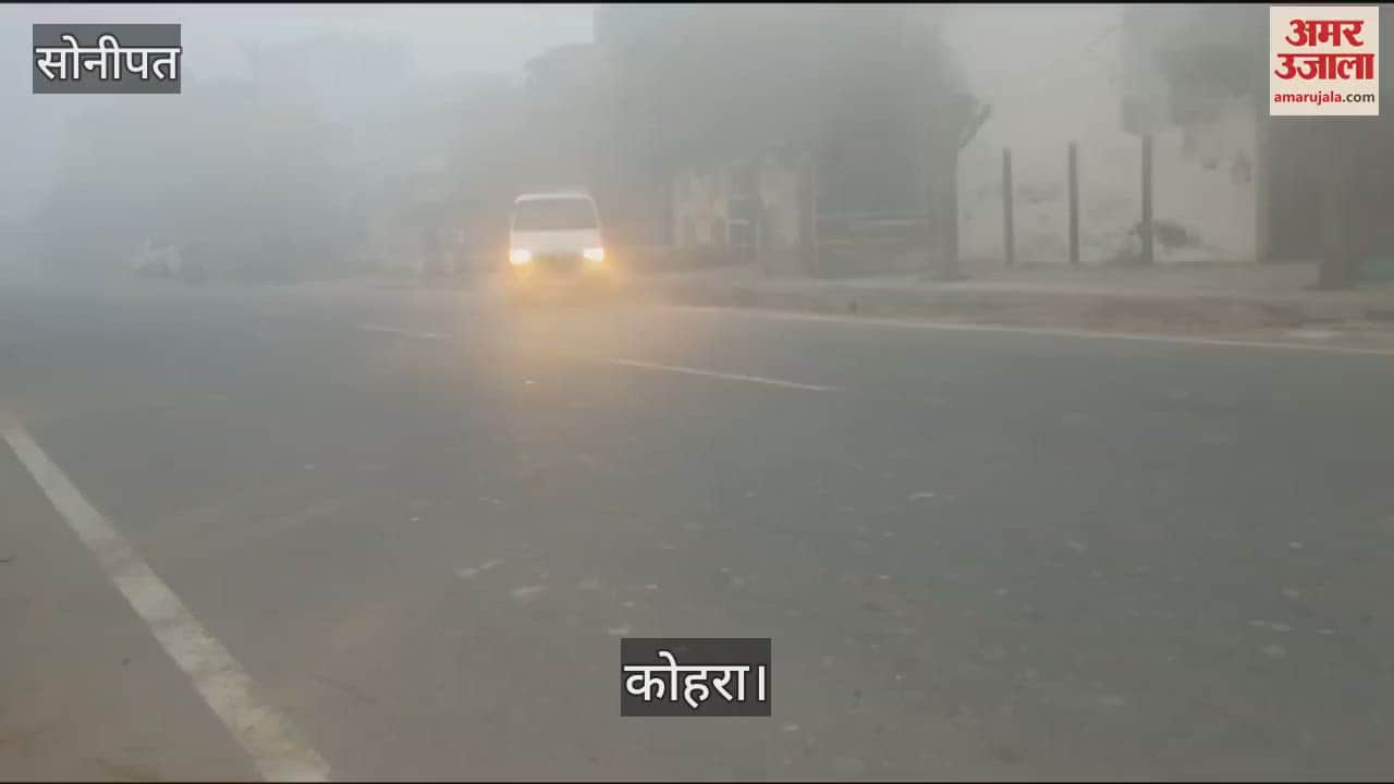 VIDEO : सोनीपत में लगातार तीसरे दिन भी कोहरा बना रहा मुसीबत, थमी रही रफ्तार