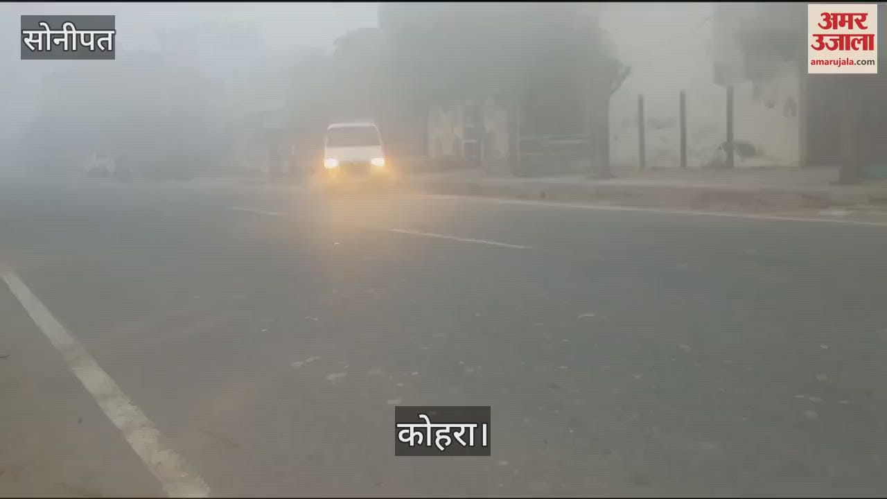 VIDEO : सोनीपत में लगातार तीसरे दिन भी कोहरा बना रहा मुसीबत, थमी रही रफ्तार