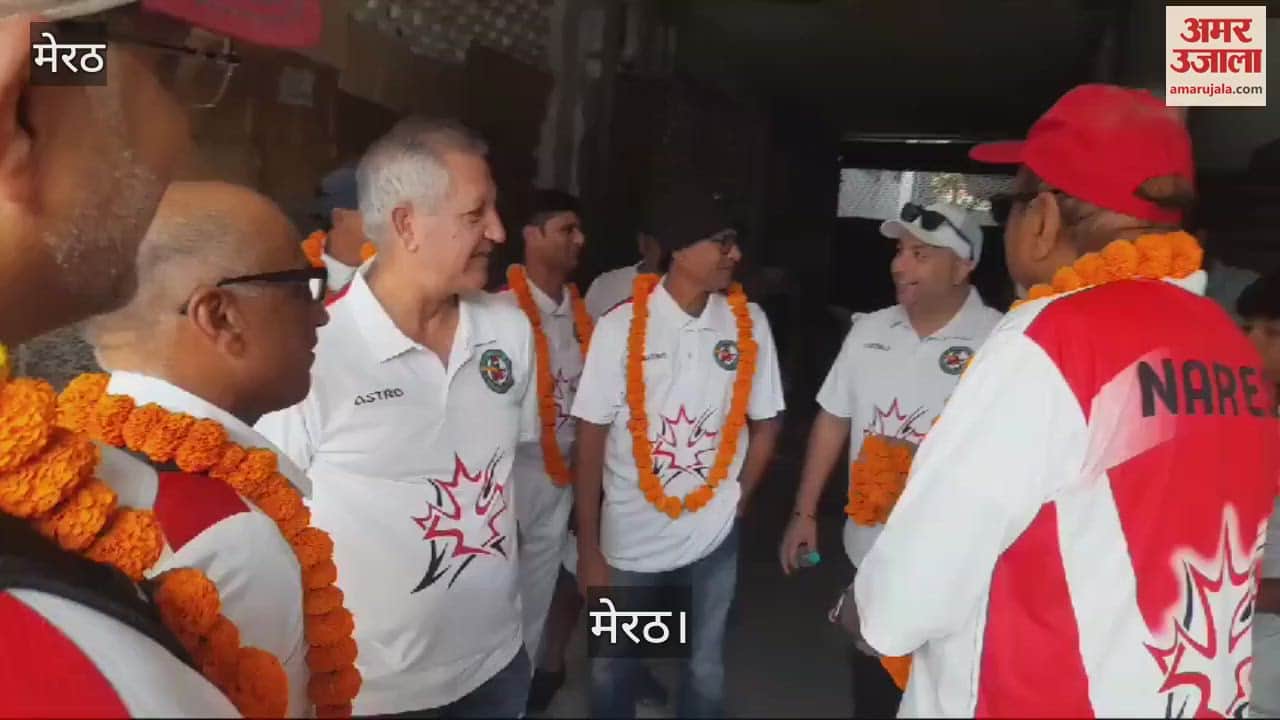 VIDEO : Former Indian cricketer reached Meerut on Friday with the Lumberjack Toronto Canada team