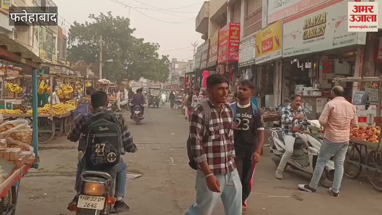 VIDEO : Encroachment by street vendors and shopkeepers in Hans Market of Fatehabad