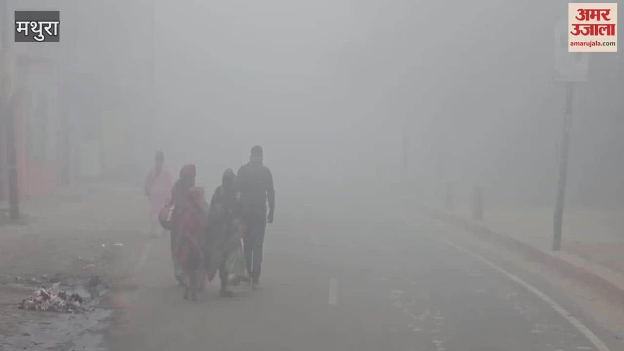 VIDEO : कोहरे के आगोश में राधाकुंड, गुलाबी सर्दी ने दी दस्तक