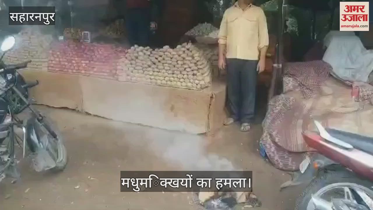 VIDEO : People were buying vegetables in the market, bees attacked