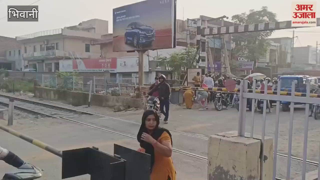 VIDEO : Drivers passing under closed railway gate in Bhiwani