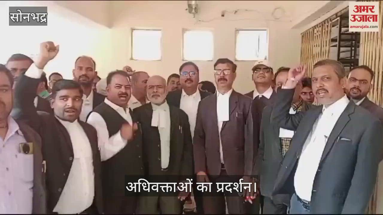 VIDEO : Tehsildar accused of corruption in Sonbhadra, advocates protest