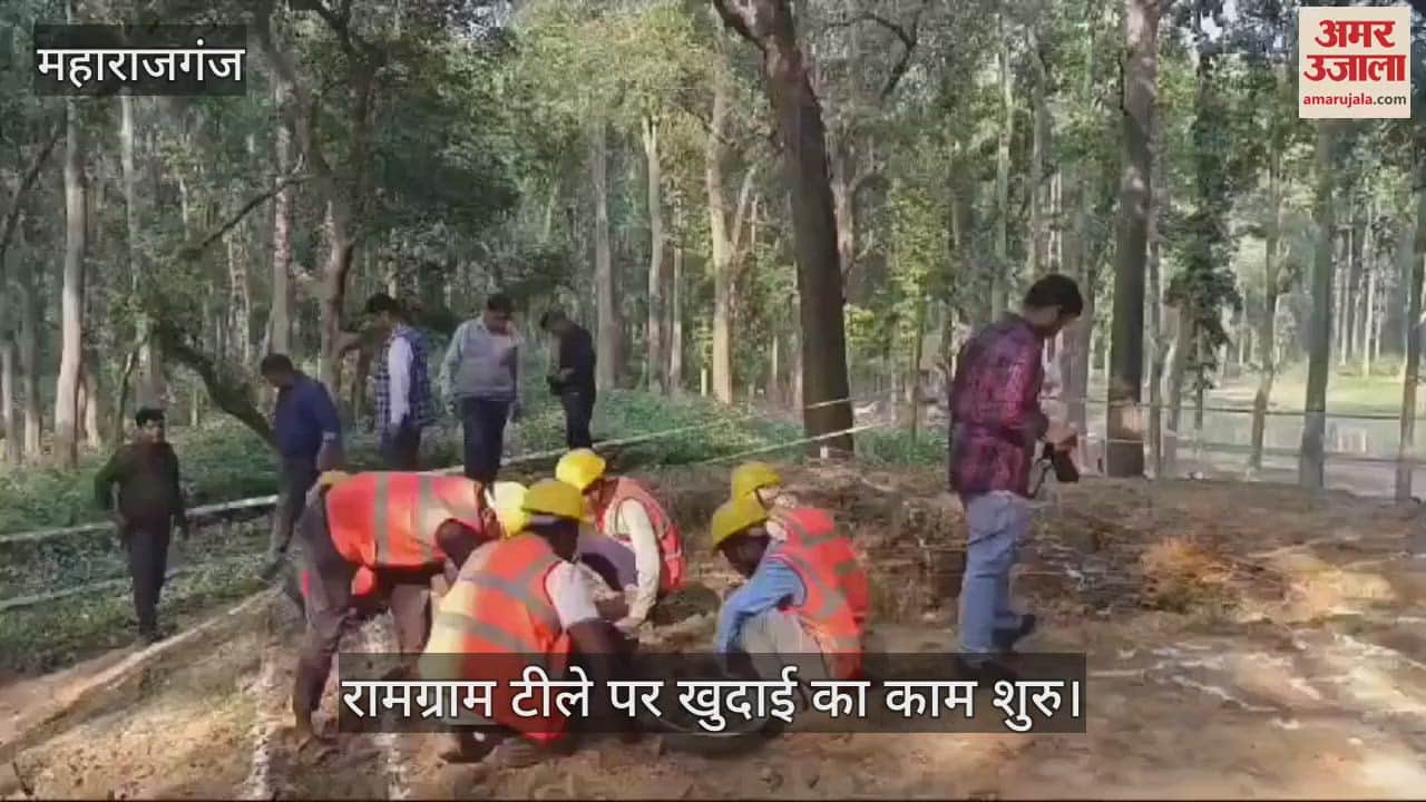 VIDEO : Excavation work of Maharajganj Ramgram mound has started