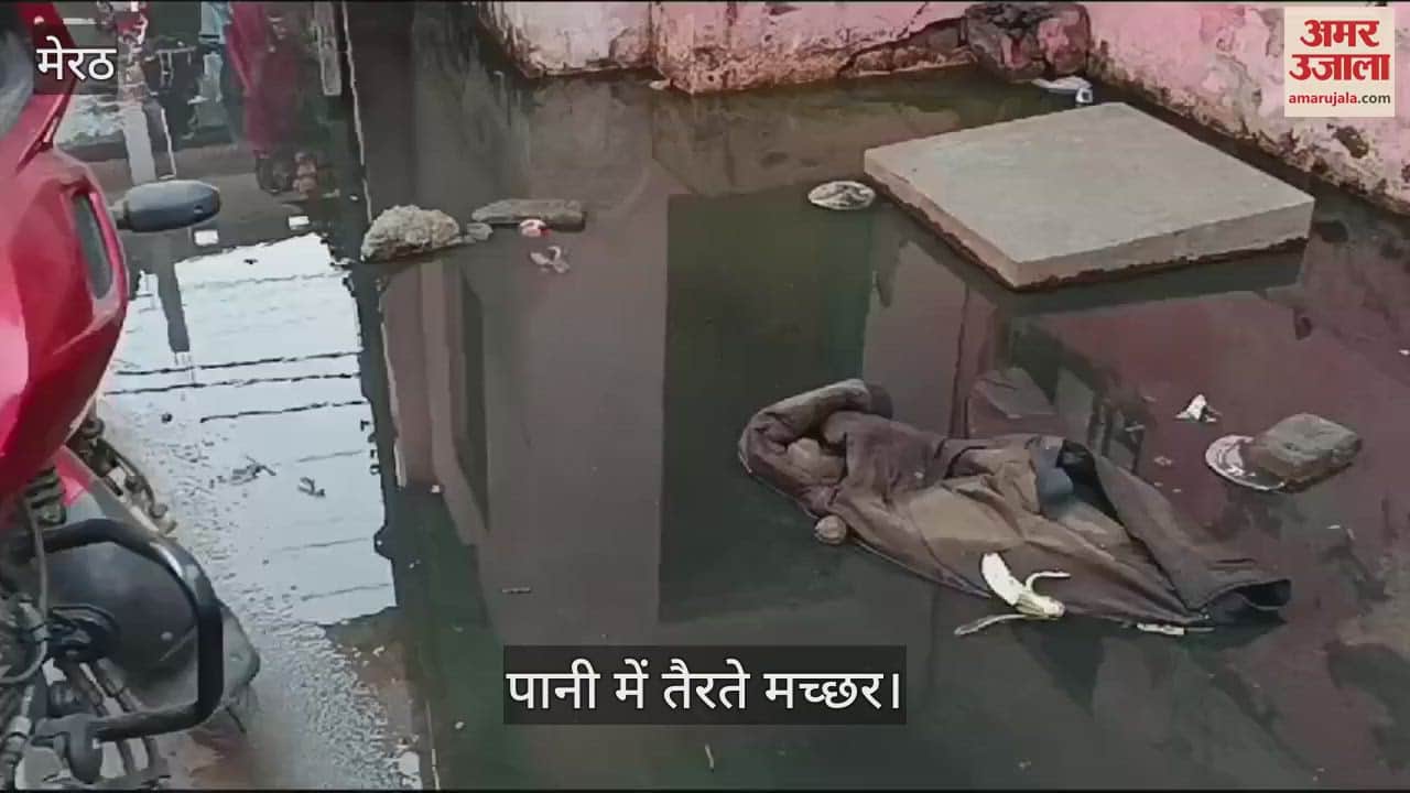 VIDEO : Dirt spread in Meerut district hospital, mosquitoes floating in water, inviting diseases