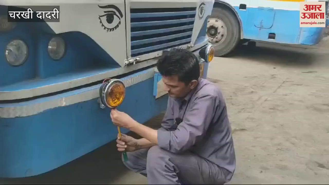 VIDEO : Roadways installed fog lights and reflectors in buses to combat smog in Charkhi Dadri