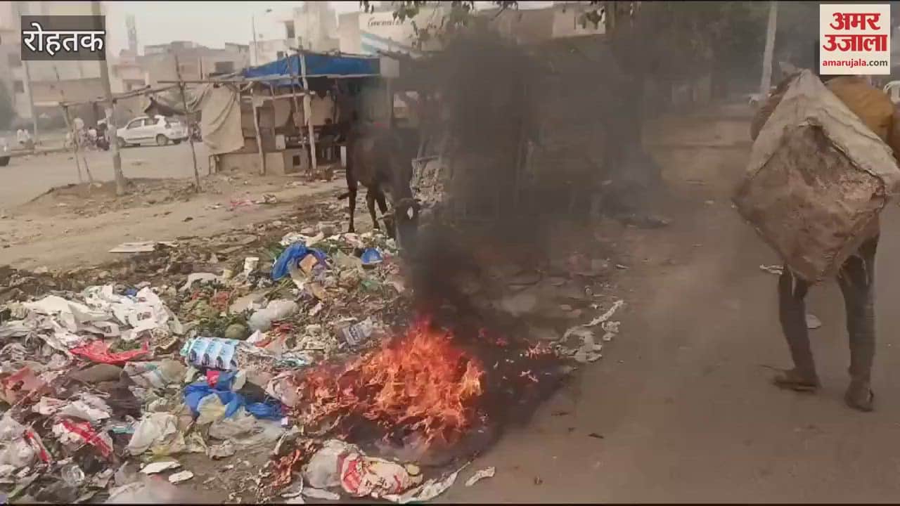 VIDEO : Despite implementation of GRAP 4, garbage is being burnt in Rohtak