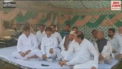 VIDEO : District councillors and block committee members sit on 72 hour hunger strike in front of Zilla Parishad office in Sonipat