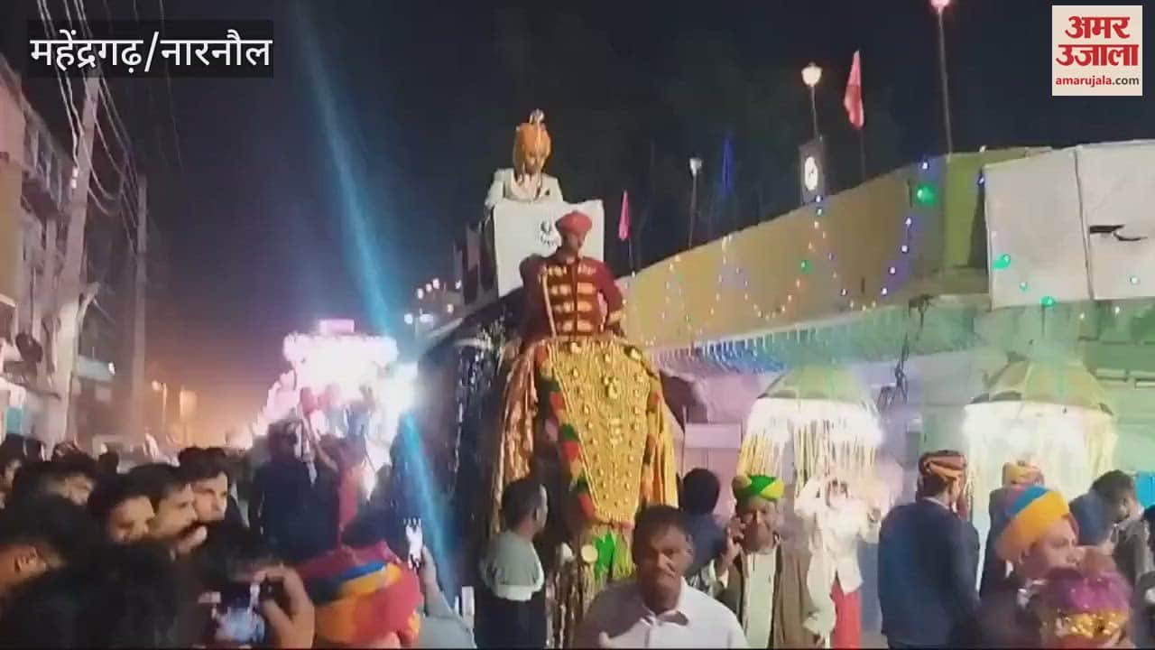 VIDEO : Amazing wedding in Narnaul: Groom on elephant... Sisters arrived in buggy
