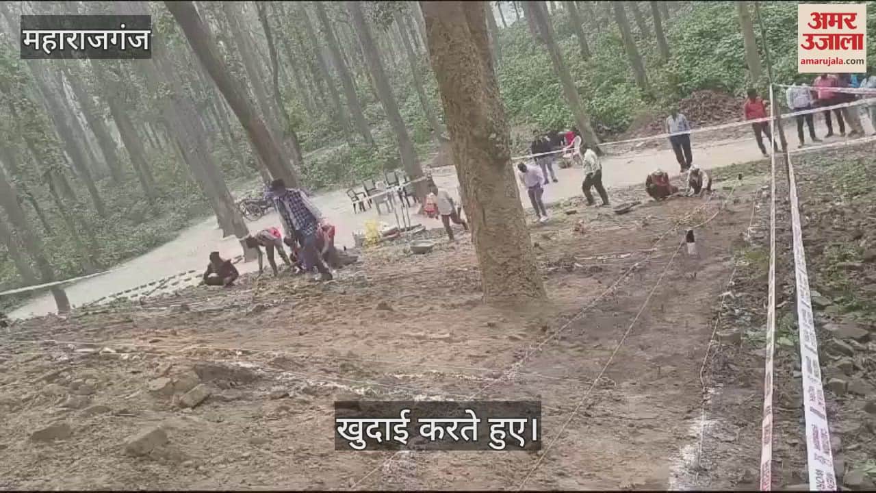 VIDEO : Bricks of the first layer were taken out during excavation on the mound of Ramgram.