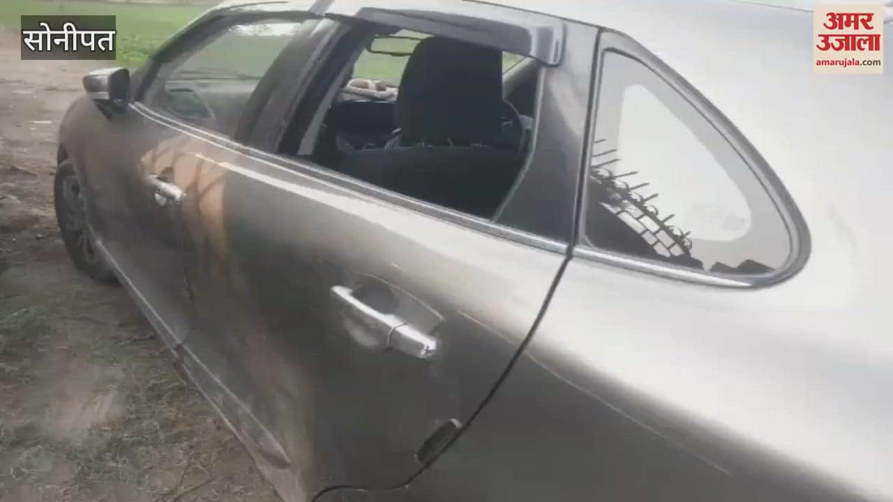 VIDEO : In Sonipat, a youth broke the glass of a car and ran away with Rs 1.70 lakh and LED