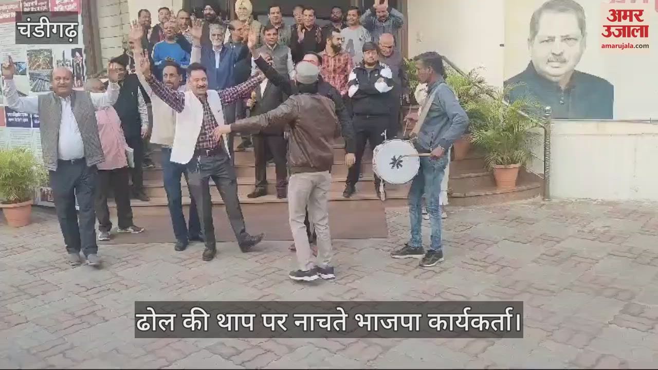 VIDEO : महाराष्ट्र में भाजपा की जीत, चंडीगढ़ में जश्न