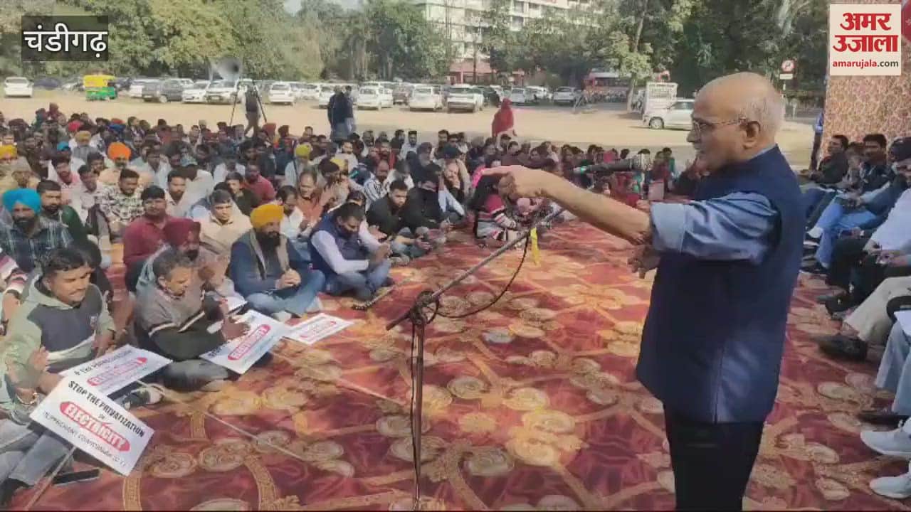 VIDEO : UT Powerman Union's rally against privatization of electricity department