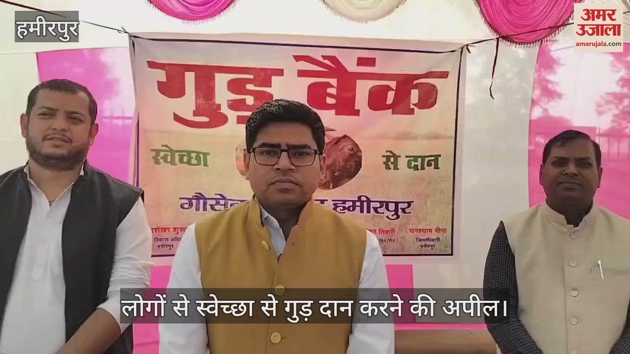 VIDEO : हमीरपुर में डीएम ने कान्हा गोशाला में स्थापित किया गुड़ बैंक