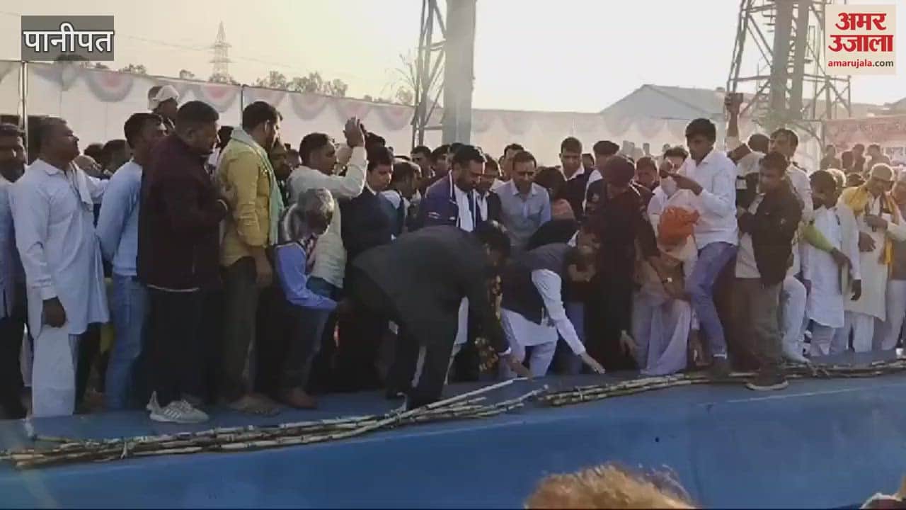 VIDEO : Cooperative Minister Arvind Sharma inaugurated the crushing season in Panipat by putting sugarcane on the mill chain