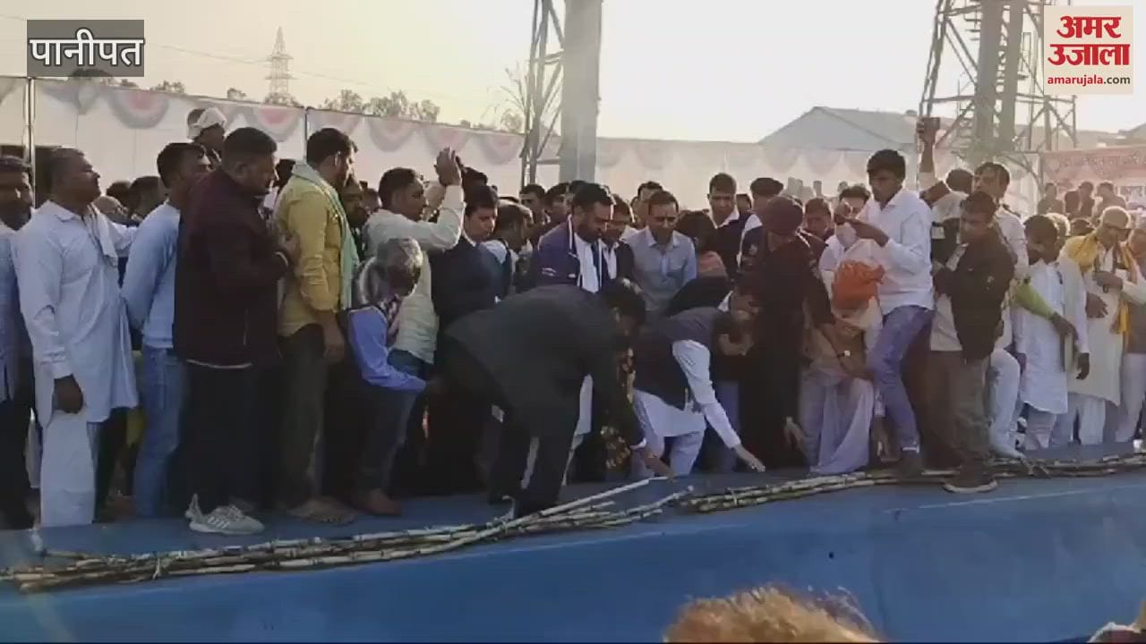 VIDEO : Cooperative Minister Arvind Sharma inaugurated the crushing season in Panipat by putting sugarcane on the mill chain