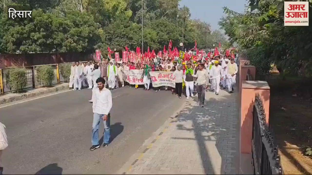 VIDEO : Farmers took out a warning rally in Hisar, celebrated the fourth anniversary of the Kisan Andolan March
