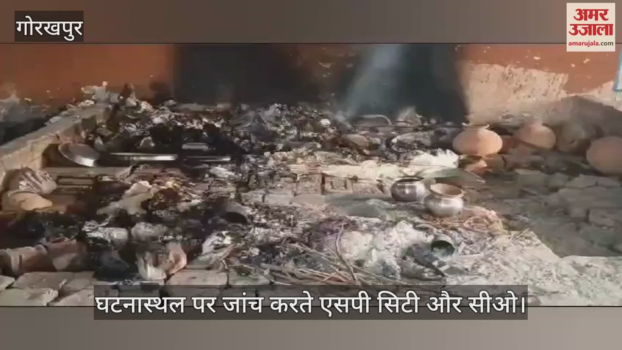 VIDEO : Priest burnt to death in Gorakhpur's Bansthan temple