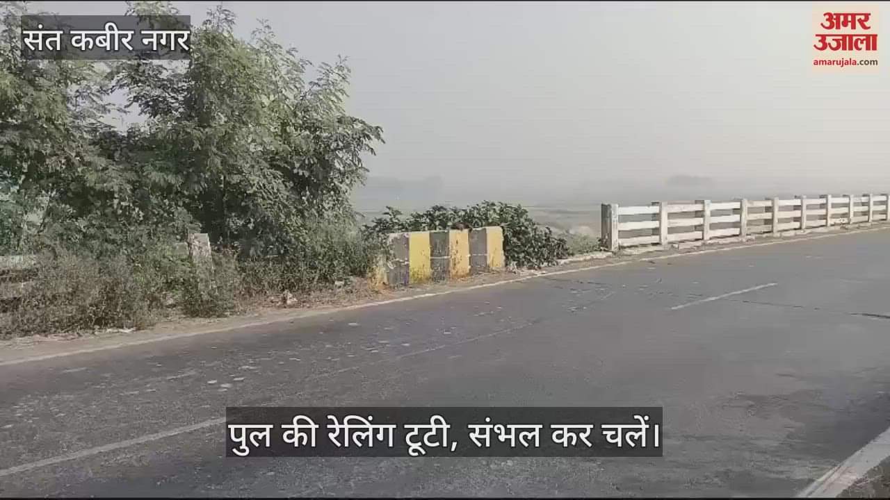 VIDEO : Railing of the bridge is broken at many places, there may be problems at night