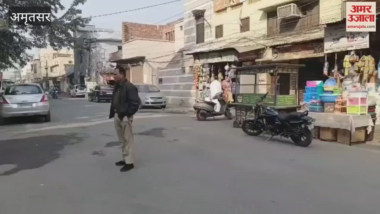 VIDEO : explosion outside the now closed Gurbakhsh Nagar Chowki in Amritsar