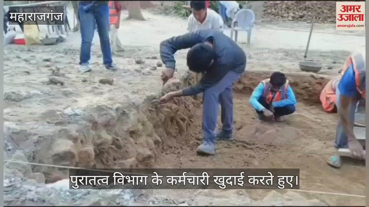 VIDEO : Flat bricks found in excavation of Ramgram mound, Archeology department is doing excavation