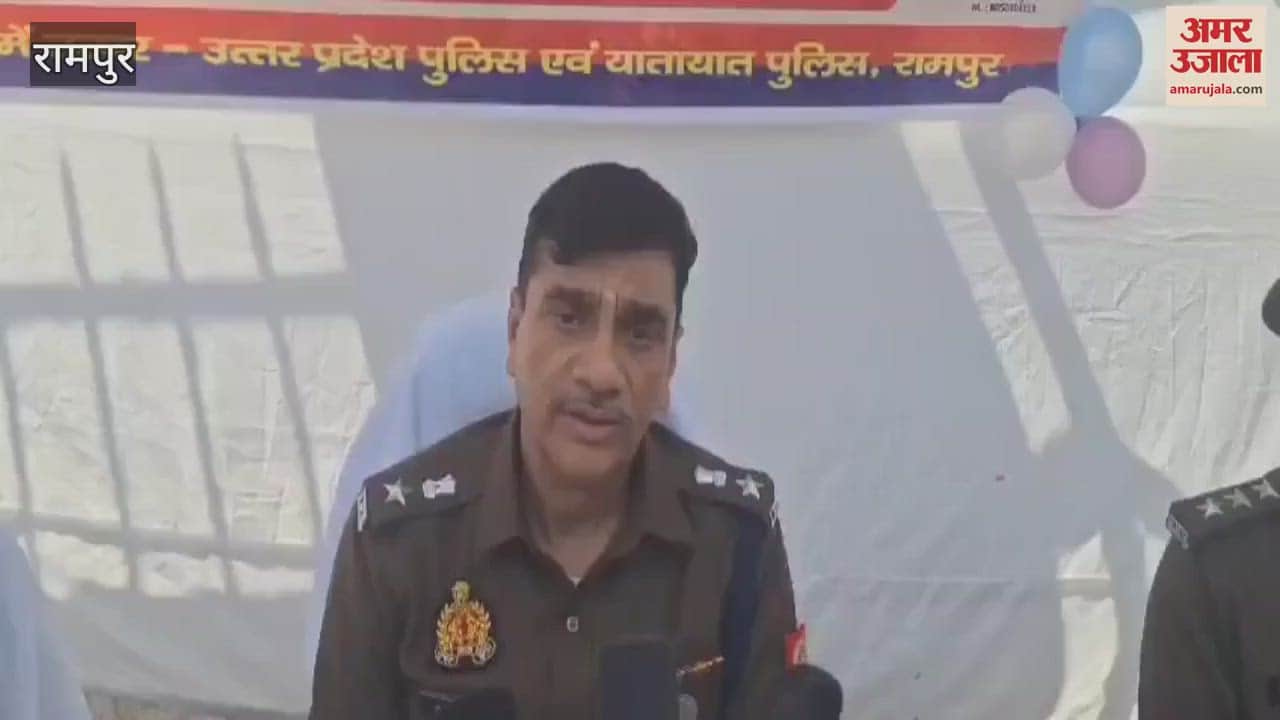 VIDEO : Traffic month ends, free helmet distribution in Rampur, Superintendent of Police appeals for awareness