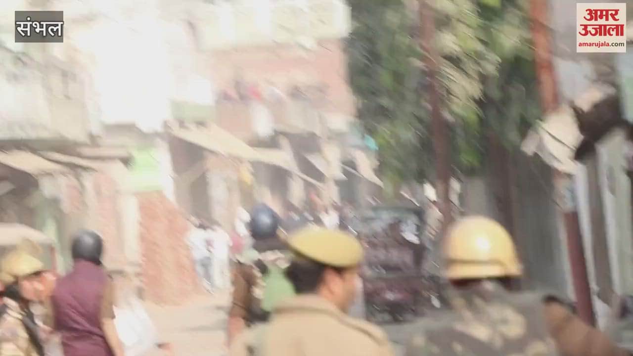 VIDEO : woman was seen pelting stones in Sambhal, police said- someone please make her understand