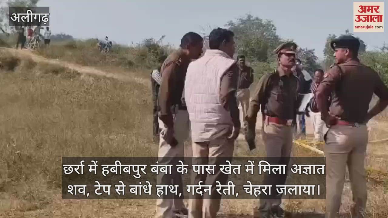 VIDEO : छर्रा में हबीबपुर बंबा के पास खेत में मिला अज्ञात शव, टेप से बांधे हाथ, गर्दन रेती, चेहरा जलाया