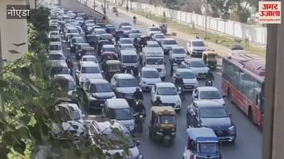 VIDEO : One kilometer long jam in Noida Sector 59