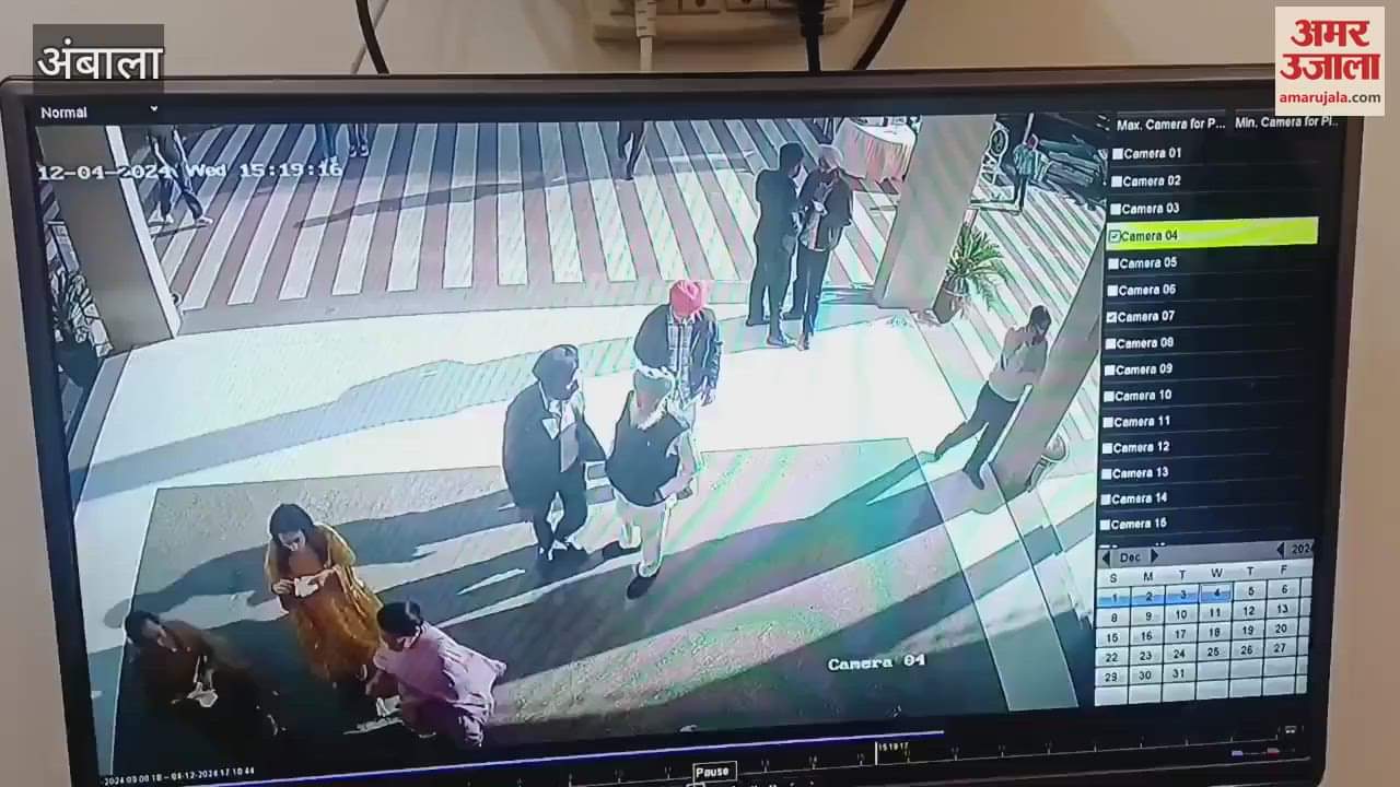 VIDEO : दिनदिहाड़े बैंक्वेट हॉल से एनआरआई महिला का पर्स ले उड़ा चोर