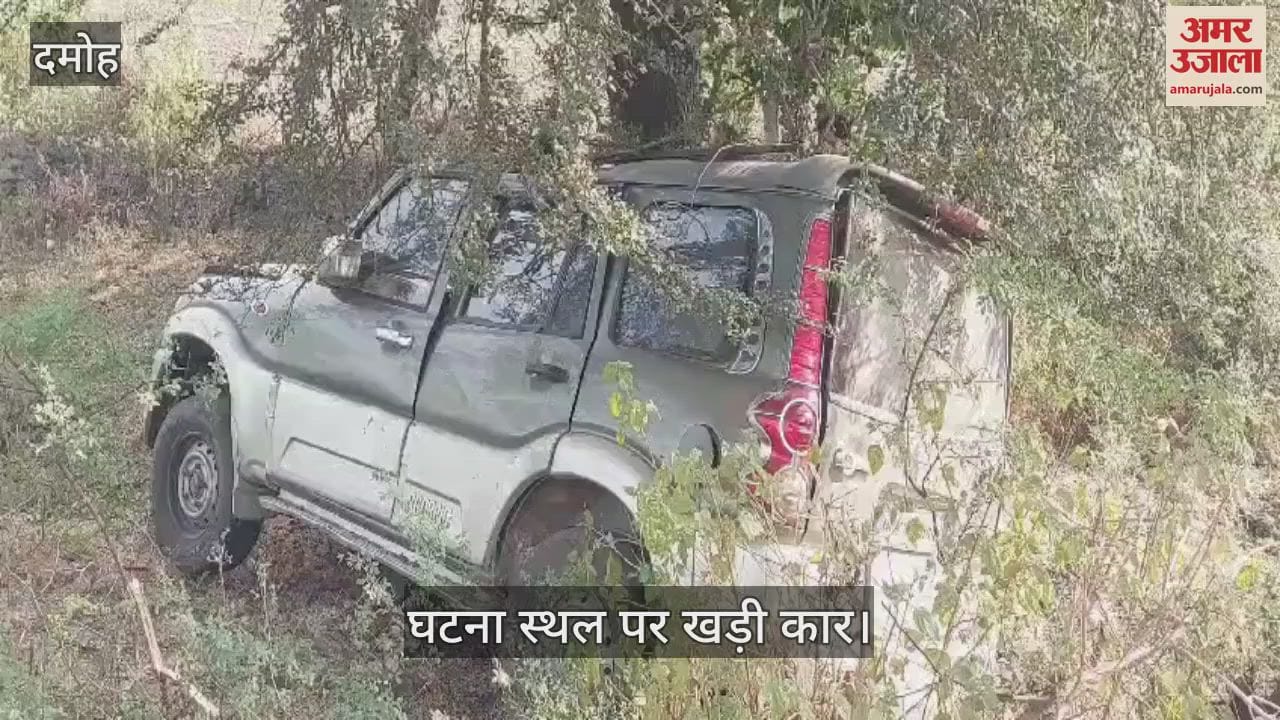 Damoh The car of liquor shop employees returning from a wedding ceremony collided with a tree