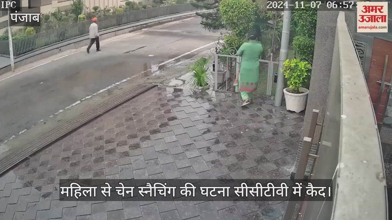 VIDEO : पलक झपकते ही गले से चेन स्नैच कर भागे शातिर