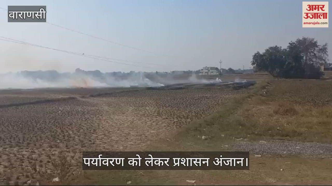 VIDEO : Chandauli Administration remains unaware: Stubble is being burnt near the district headquarters
