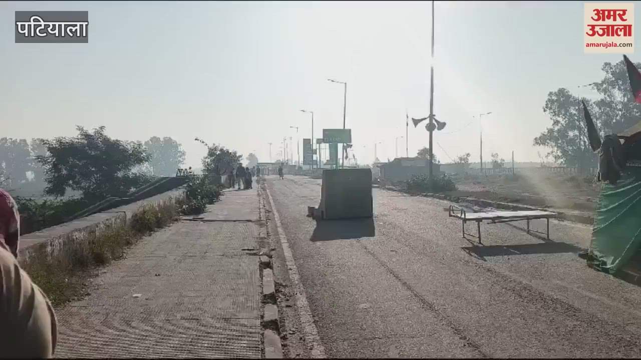 VIDEO : Farmers have also put up barricades on their side at Shambhu border