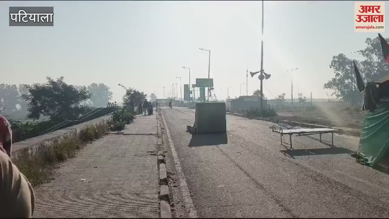 VIDEO : Farmers have also put up barricades on their side at Shambhu border