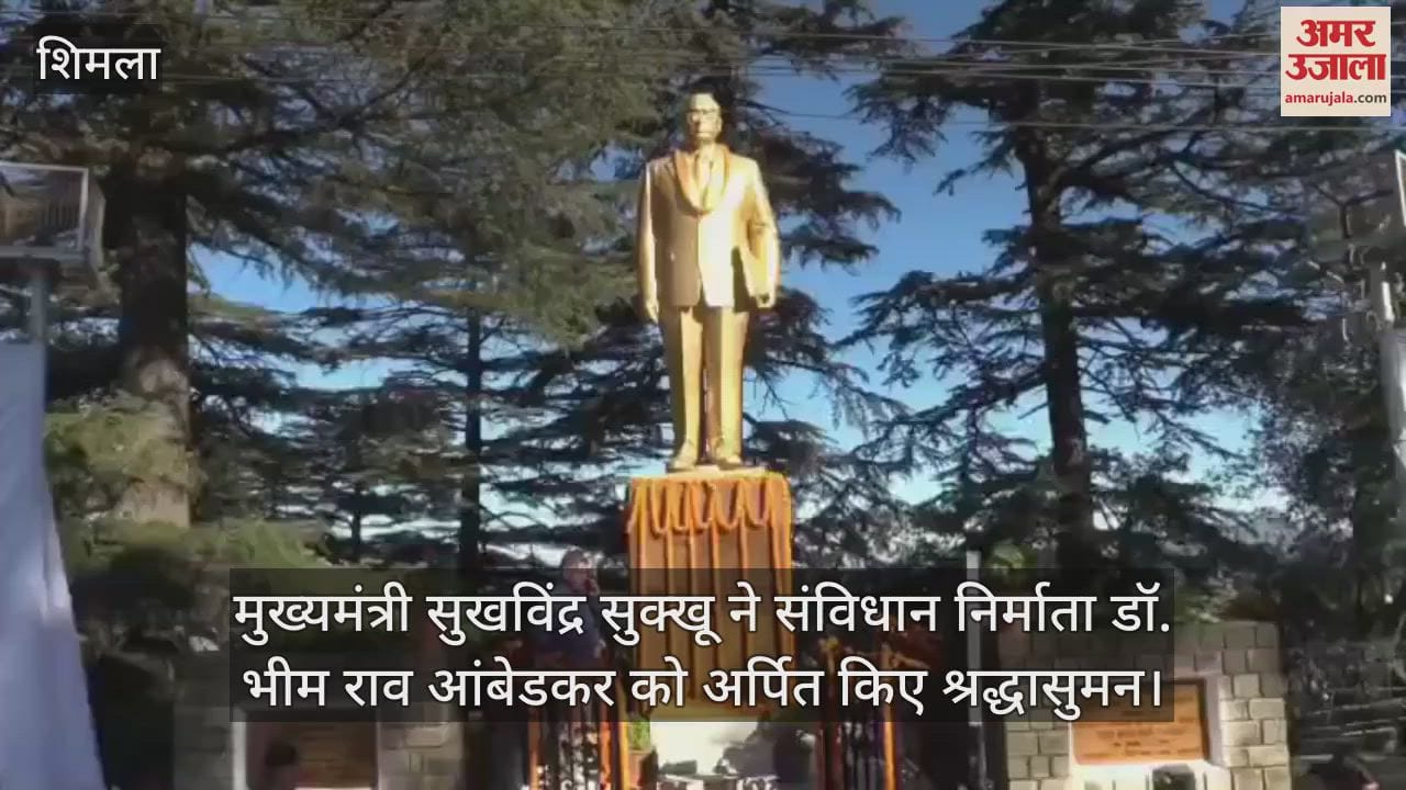 VIDEO : cm Sukhvinder Sukhu paid tribute to the architect of the Constitution, Dr. Bhim Rao Ambedkar
