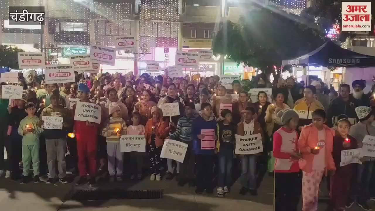 VIDEO : Members of Pendu Sangharsh Samiti and Punjabi Manch came out against the privatization of the electricity department of UT administration