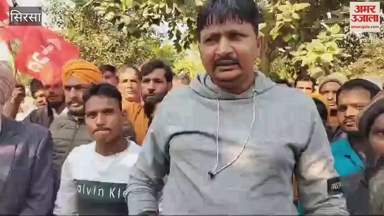 VIDEO : सिरसा में आरा मशीनों पर काम करने वाले मजदूरों ने लगाया लघु सचिवालय परिसर में धरना